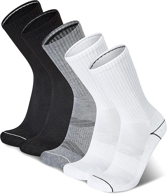 Champion Men's Crew Socks Moisture-wicking Athletic Socks With Cushioning & Arch Support (Size 6-12)