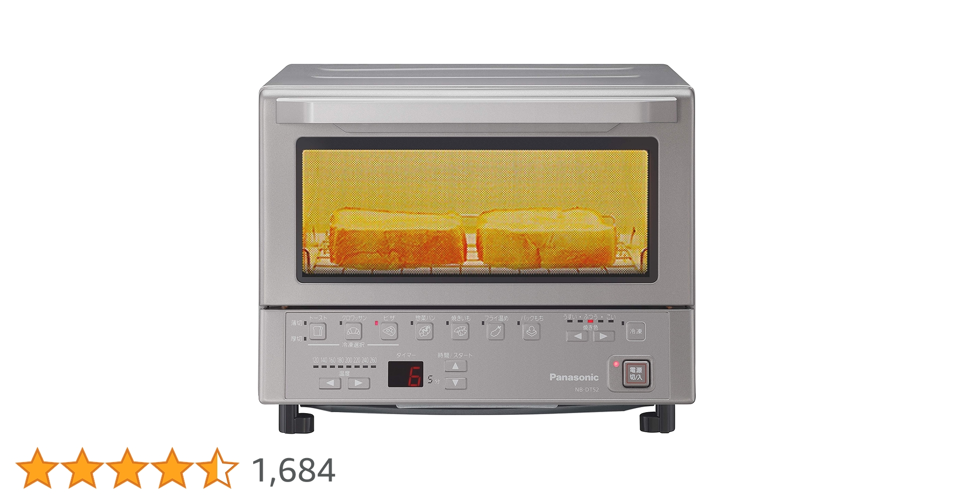 Panasonic NB-DT52-SD コンパクトトースター Panasonic NB-DT52-SD コンパクトトースター 詳細情報 コンパクト