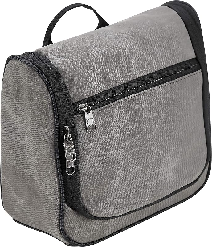 Necessaire suspensa Lewis N. Clark em sarja escovada, cinza, para viagem