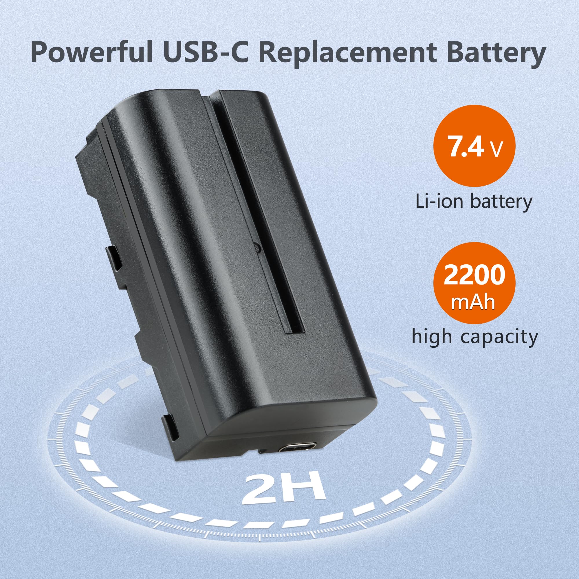 Amazon.com: Batería NP-F550, 2 unidades, 2200 mAh, repuesto para