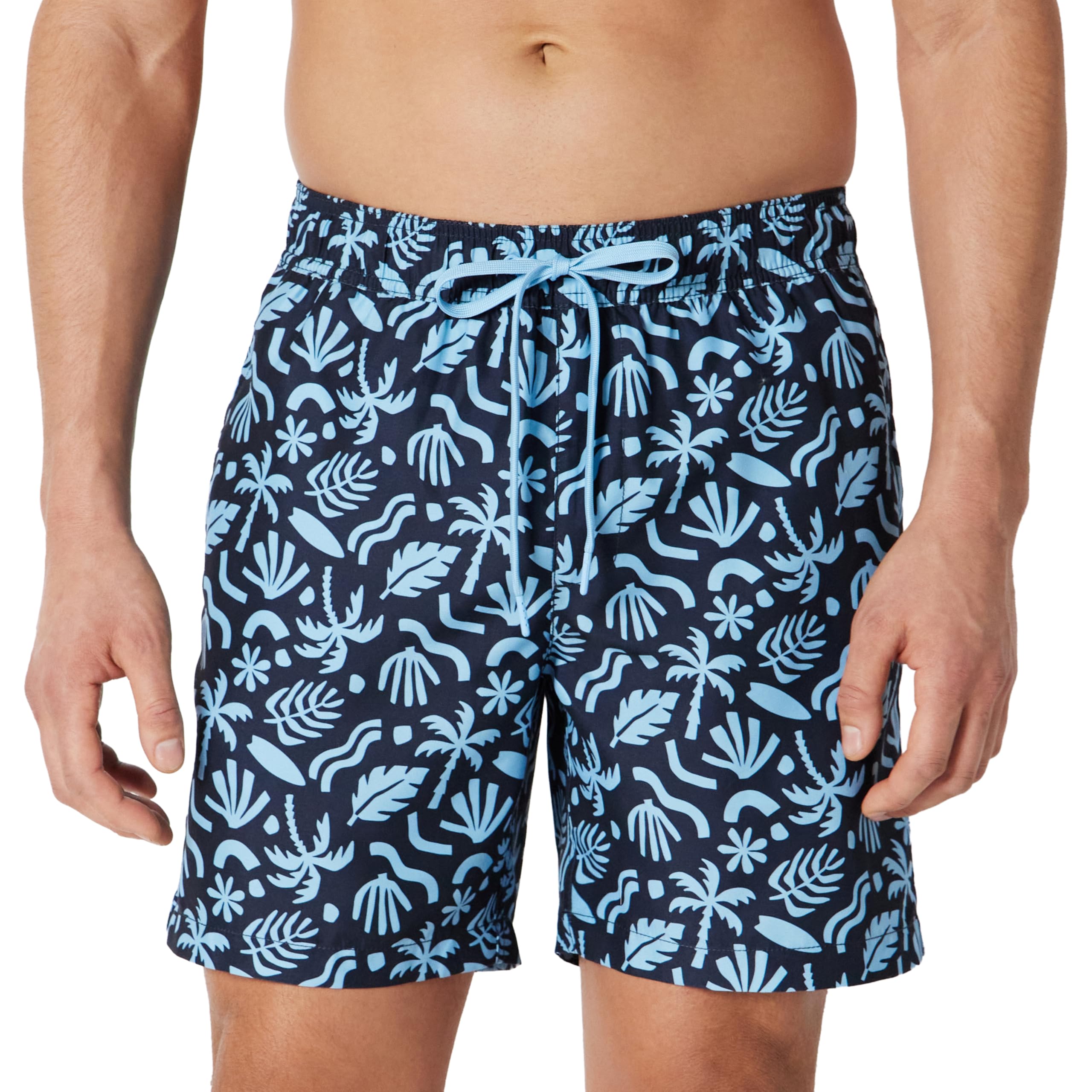 Amazon Essentials Herren Badehose mit Netzfutter, Taschen und Kordelzugverschluss