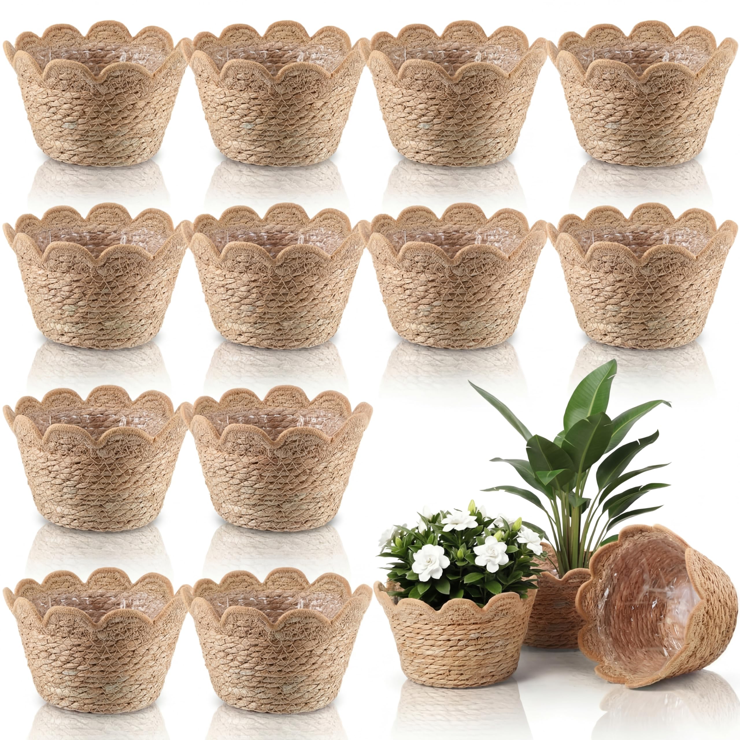 Panier de plantes jonc de mer imperméable pour éviter les fuites d'eau