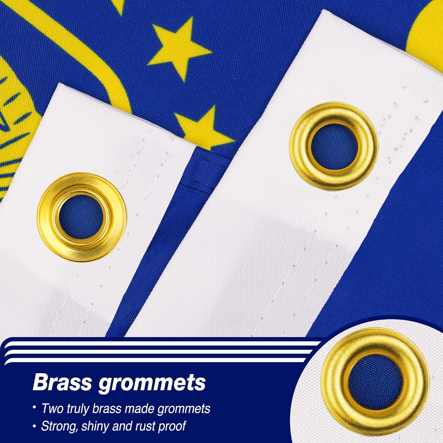 XIFAN Double Sided Oregon State Flag 3x5 ft, Heavy Duty 3 Ply Durable Polyester, OR Flag with Vibrant Print/4 Rows Hemming/Brass Grommets for Indoor Outdoor Decor - Image 4