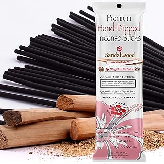 Sponsored Ad - WagsMarket Premium Hand Dipped Incense Sticks, You Choose The Scent. 100-11in Sticks. (Sandalwood)