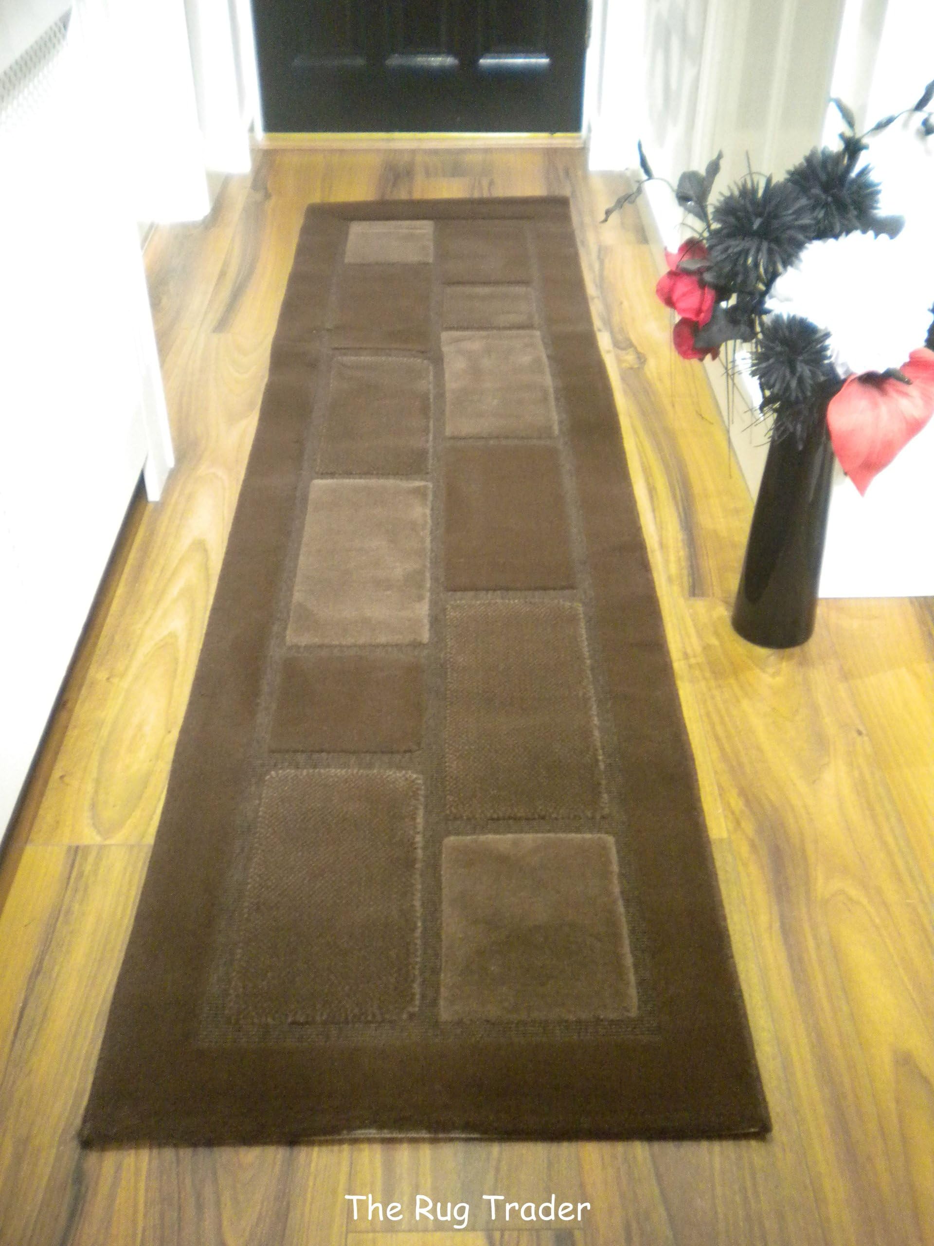 The Rug Trader Soft plain Hall Runner 4304 84 Brown 60cm x 230cm