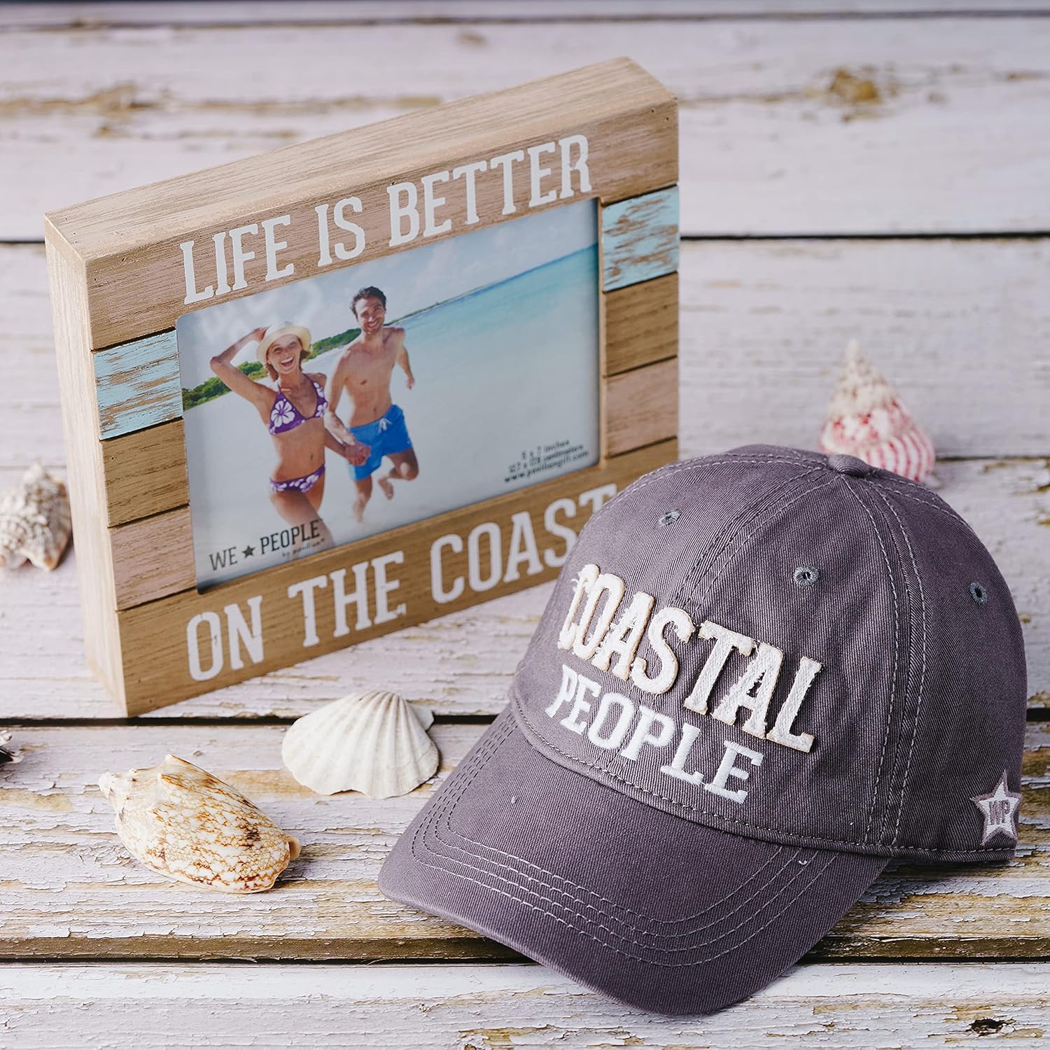 Pavilion - 5" x 7" Photo Life is Better On The Coast Horizontal 9" x 7.25" MDF Self-Standing Picture Frame