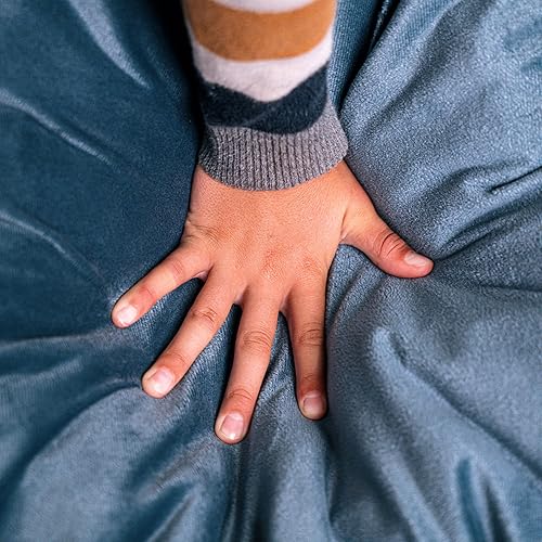 Miniatura 439 de Big Joe Fuf - Puf extragrande (XXL) relleno de espuma con funda extraíble, color niebla Lenox, poliéster tejido duradero, 6 pies, gigante Negro