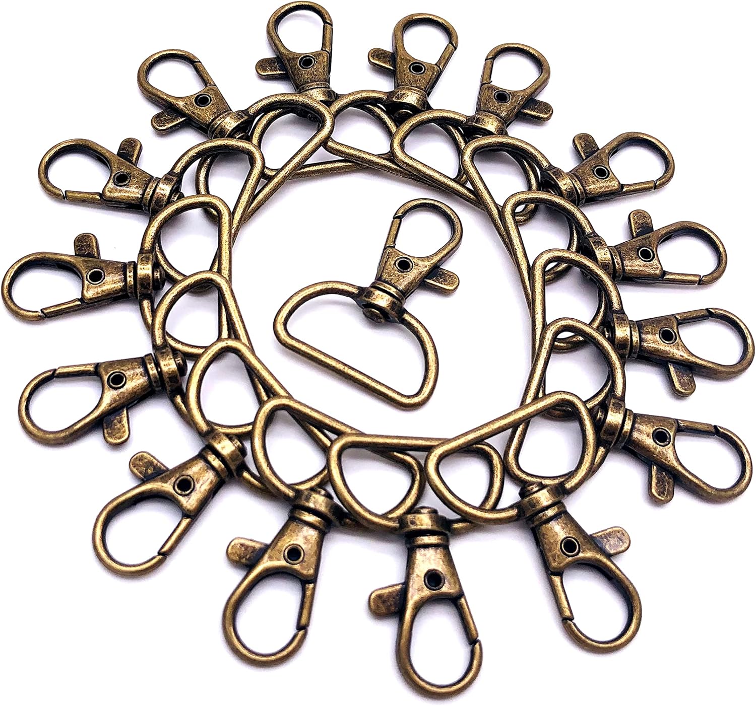 1 inch Swivel Hooks for Purse Bag Making Swivel Lobster Clasps Push Gate Swivel Snap Hooks Fashion Clips 40pcs Antique Bronze - Image 5