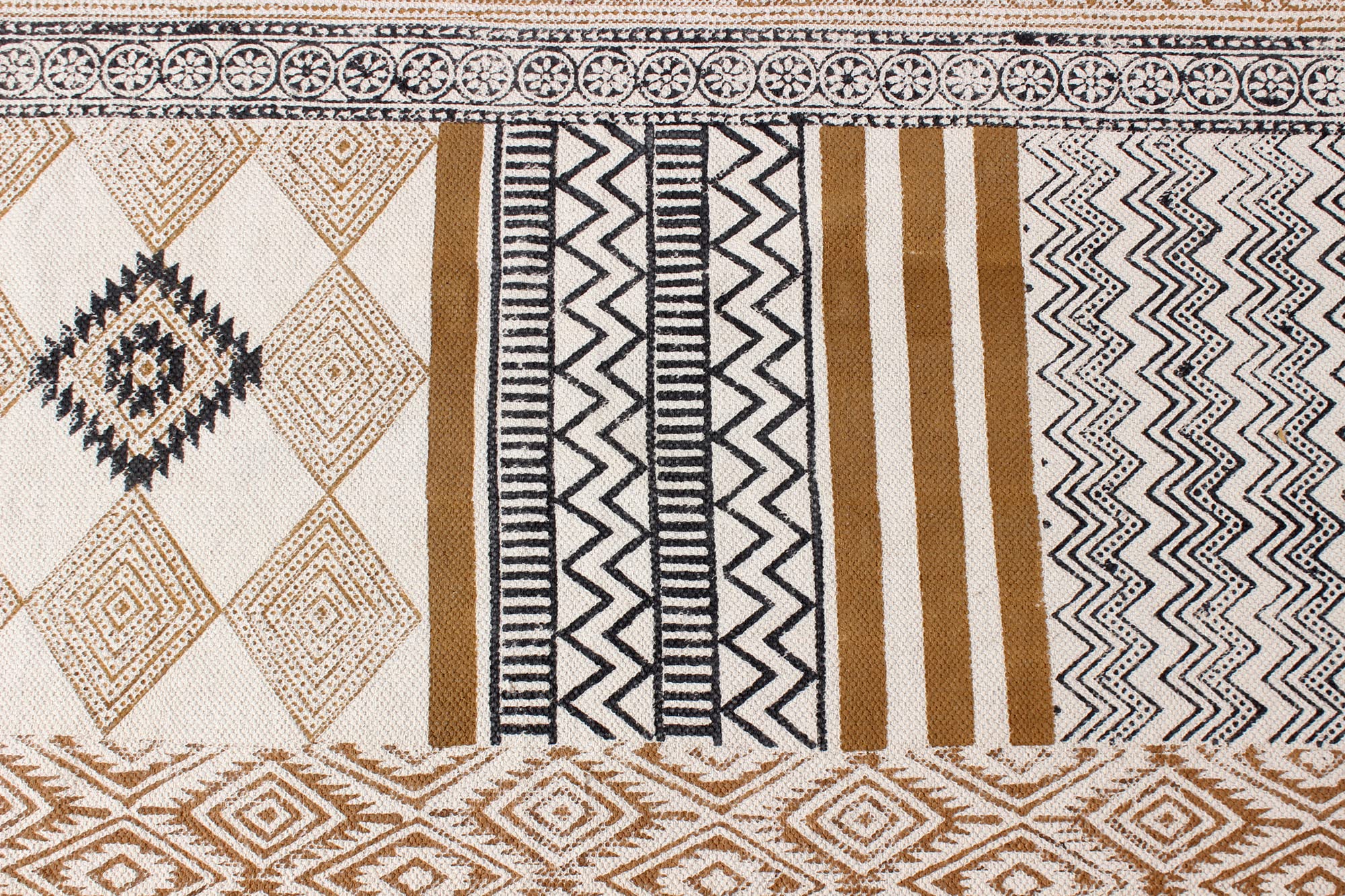 Ręcznie nadrukowany wielokolorowy dywan boho, geometryczny dywan boho, frędzle, bawełna, łatwy do prania, dywany, dywanik podłogowy, pod drzwi, do przedpokoju, na zewnątrz, na patio, 180 x 180 cm,