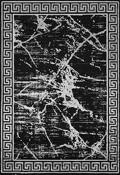 GLORY RUGS Area Rugs Marble 8x10 Black Gray Carpet Modern Abstract Rug Living Room Dining Bedroom Rug