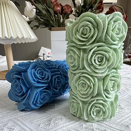 Miniatura 6 de Great Mold Moldes grandes para hacer velas cilíndricas de rosas para velas, moldes de velas 3D para arte, boda, velas