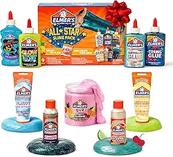 Elmer's Kit de geleca All-Star, inclui cola líquida, ativador de geleca e geleca pré-fabricada, 9 unidades