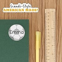 Vista 2 de Etiquetas de nombre para niños (33) – Calcomanías personalizadas para guardería, campamento y escuela – Calcomanías duraderas e impermeables