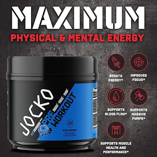 Miniatura 2 de Jocko Fuel Ultimate - Polvo para antes del entrenamiento, bebida energética en polvo para hombres y mujeres, mezcla nootrópica sin azúcar de alta