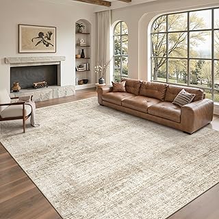 8x10 Area Rugs - Washable Rug for Living Room, Ultra-Thin Abstract Rug, ...
