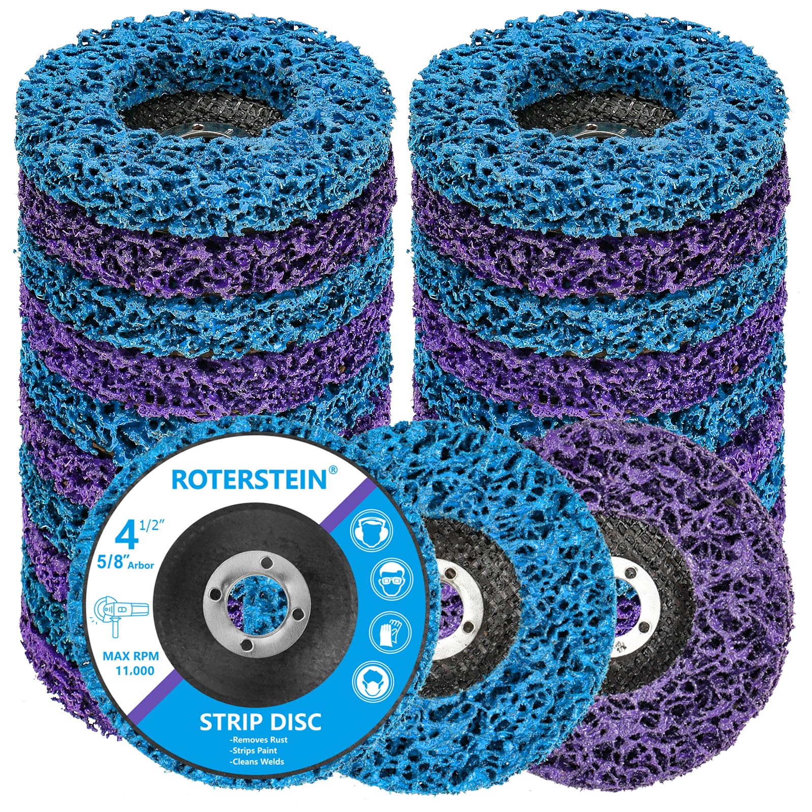 Strip Discs for Angle Grinder - 10 Pack -8