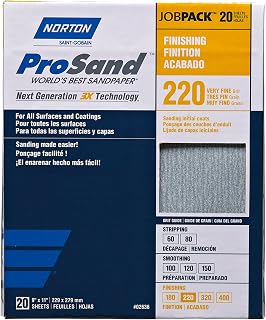 Norton ProSand 9" x 11" Sanding Sheets 220G 20pack