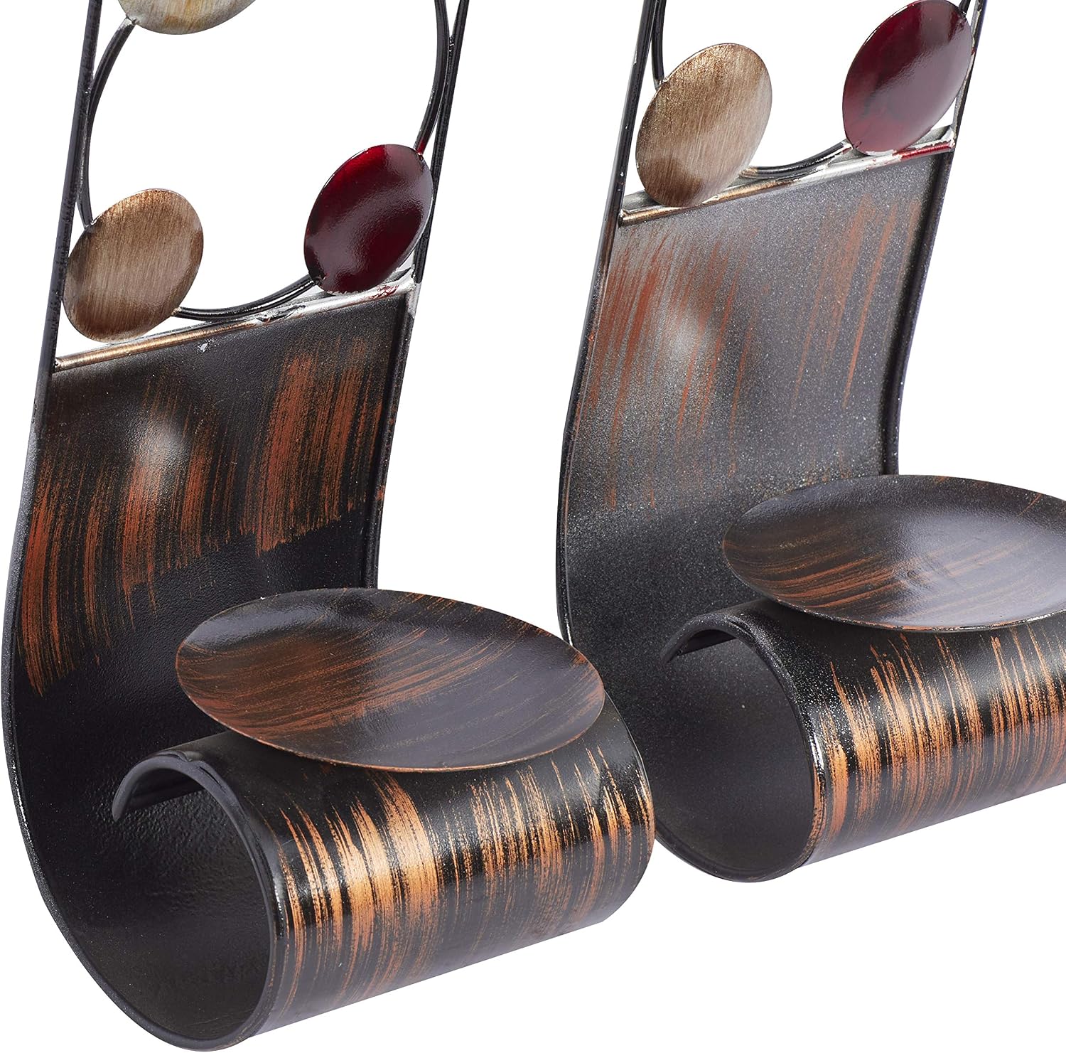 Deco 79 Metal Solid Wall Sconce, Set of 2 5"W, 24"H, Brown