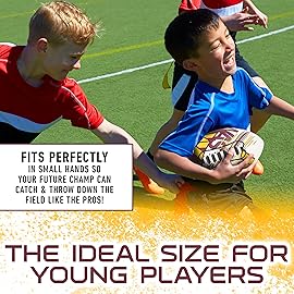 Franklin Sports NFL Washington Commanders Football - Youth Mini Football - 8.5 Junior Size Ball - SPACELACE Easy Grip Texture- Perfect for Kids