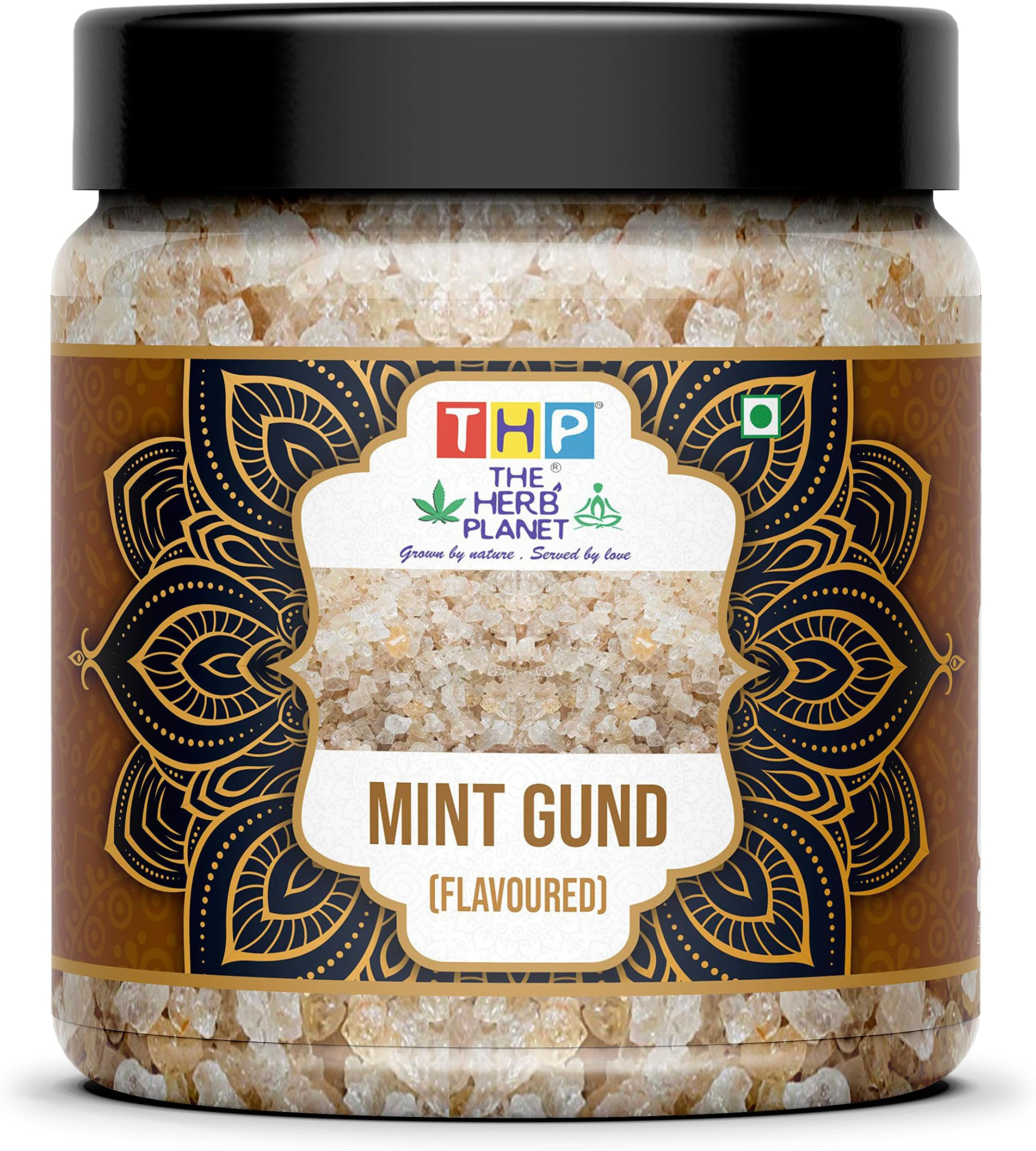 THE HERB PLANET Mint Flavoured Gond Edible Gum 400 gms Gond Katira Gond Kani - Edible Gond Tragacanth Gum [Jar Pack]