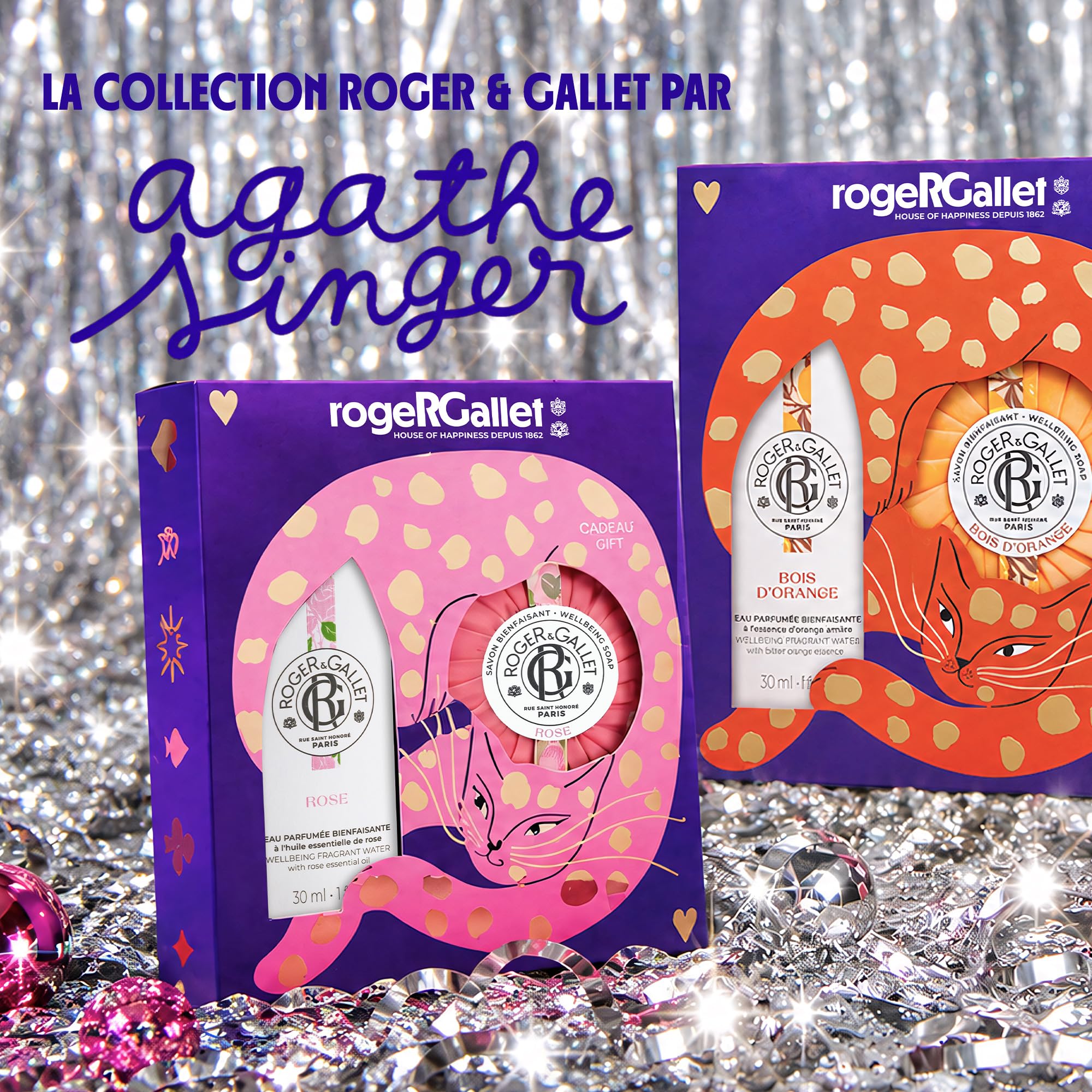 RogerGallet - Coffret Cadeau Noël Femme Fleur de Figuier - Eau Parfumée Bienfaisante 100 ml + Lait Corps Offert - Notes de Figue, Muscs et Pamplemousse - Idée Cadeau Femme