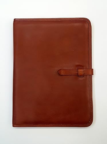 Miniatura 2 de Noda Portapapeles de cuero A4 italiano genuino Veg tan Portafolio Business Writing Pad Cognac