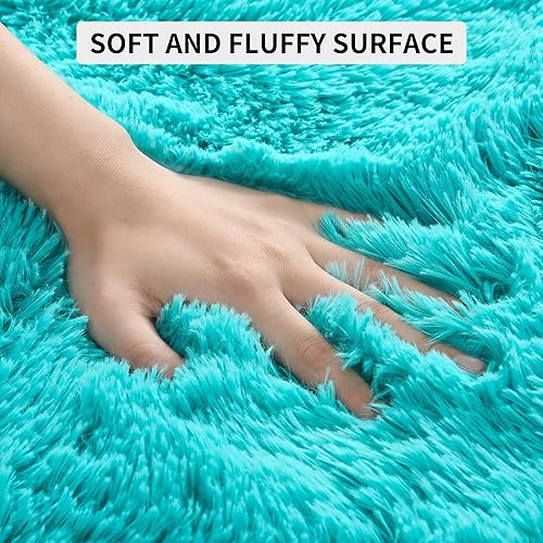 Miniatura 168 de Tepook - Alfombra súper suave y peluda para dormitorio, alfombras modernas peludas para niños para sala de estar, alfombra de felpa