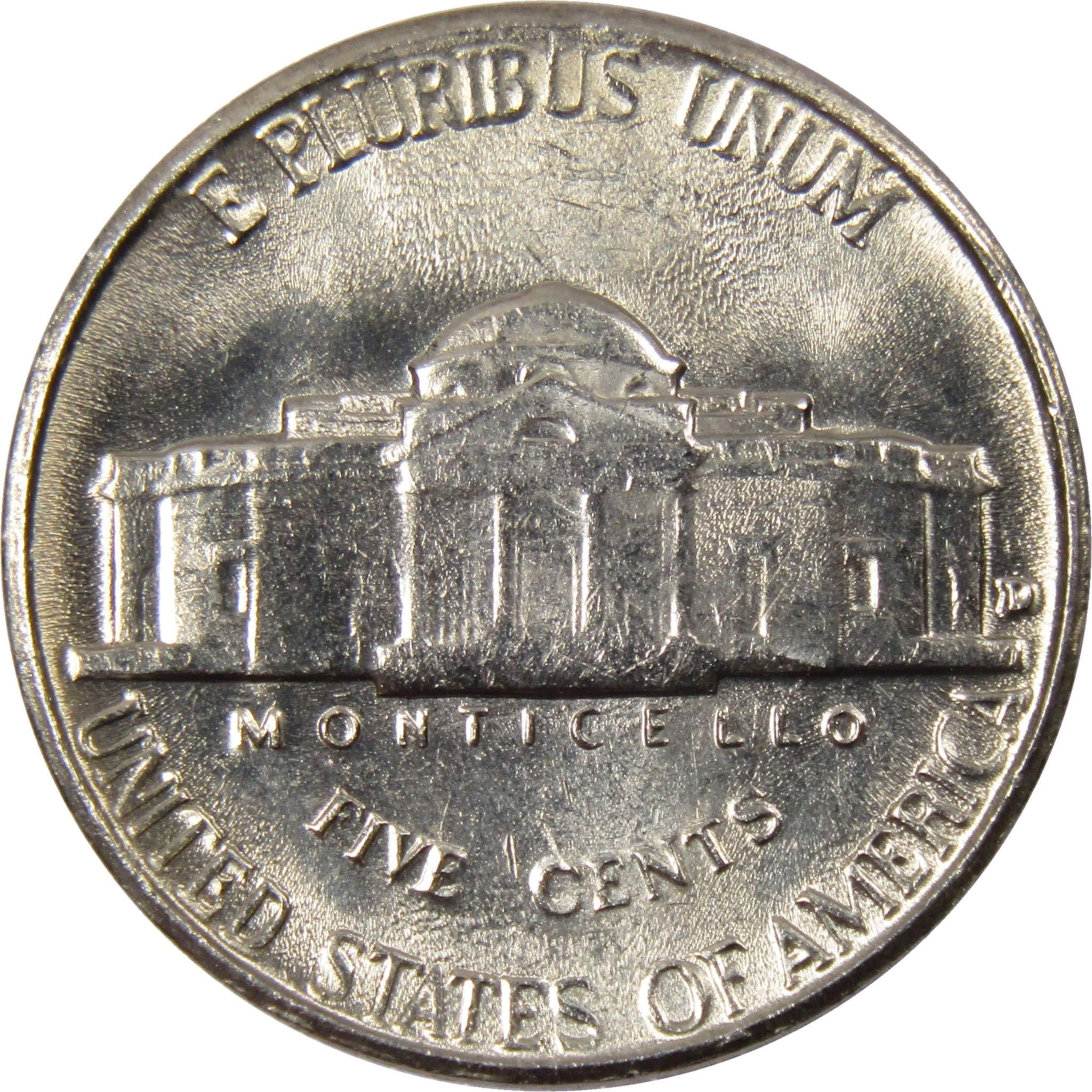 1957 D Jefferson Nickel 5 Cent Piece BU Uncirculated Mint State 5c