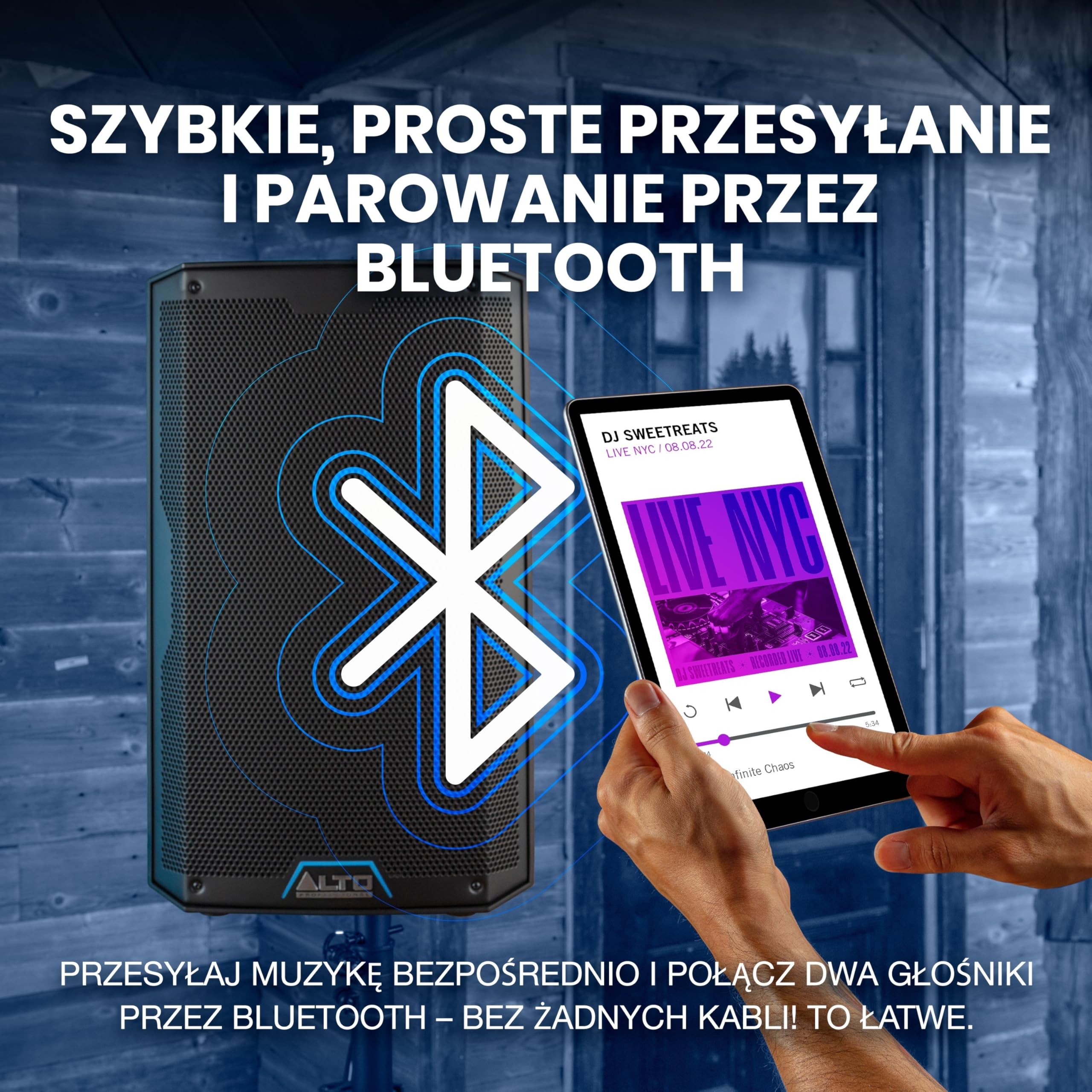 ALTO TS408 2000W 8" Aktywny Głośnik PA | 3‑Kanałowy Mikser, TWS Bluetooth, Łączenie Głośników, DSP i Sterowanie Aplikacją ALTO