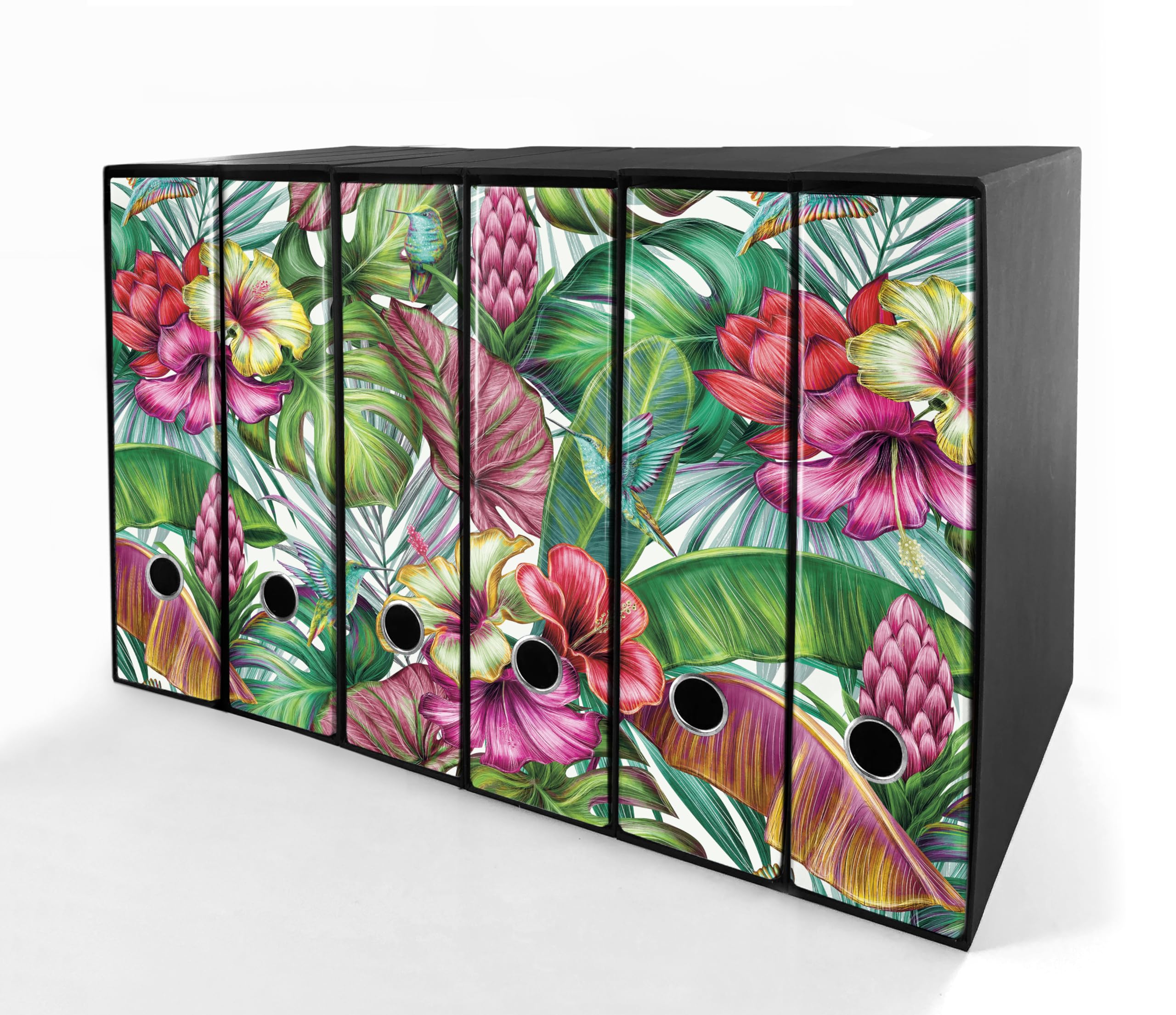 Set da 6 raccoglitori ad anelli PRIMAVERA - Faldoni SHAREPRINTING (H34 con 4 anelli)