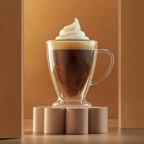 Miniatura 7 de JoyJolt Declan Irish - Tazas de café de vidrio con aislamiento de doble pared (juego de 2) -15 onzas