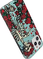 Vista 5 de Casely Funda para iPhone 11 Pro Forever Grateful Funda floral de esqueleto muerto agradecido