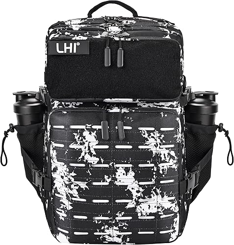 LHI Mochila militar táctica para hombres 25L45L grande Molle Army Assault Pack 3 Day senderismo mochila con soporte para botella