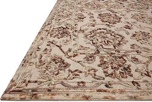 Miniatura 3 de Loloi II Halle Collection HAE-03 - Alfombra decorativa color gris pardoóxido de 2 pies 3 pulgadas x 3 pies 9 pulgadas