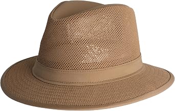 Henschel Hats Safari Breezer Hat - Wide-Brim Sun Hat for Men with Mesh Composition