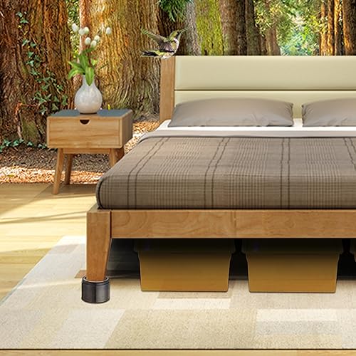 Miniatura 7 de iPrimio Elevadores de cama, redondos, elevadores de 3 pulgadas, resistentes, paquete de 8, hasta 10000 libras, bloques de elevación de cama,