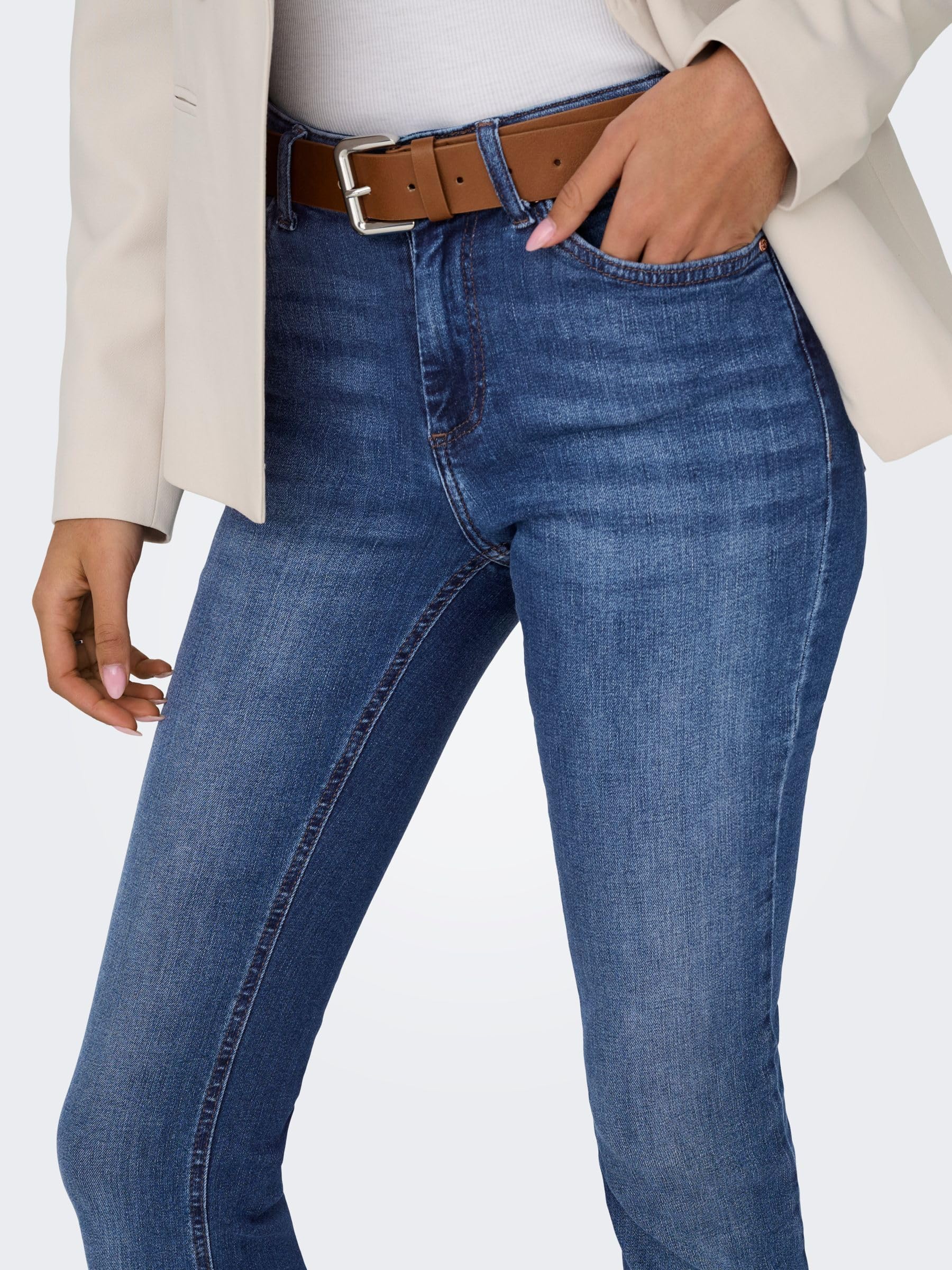 Only - Onlblush Mid Flared DNM Tai021 Noos, Jeans Donna