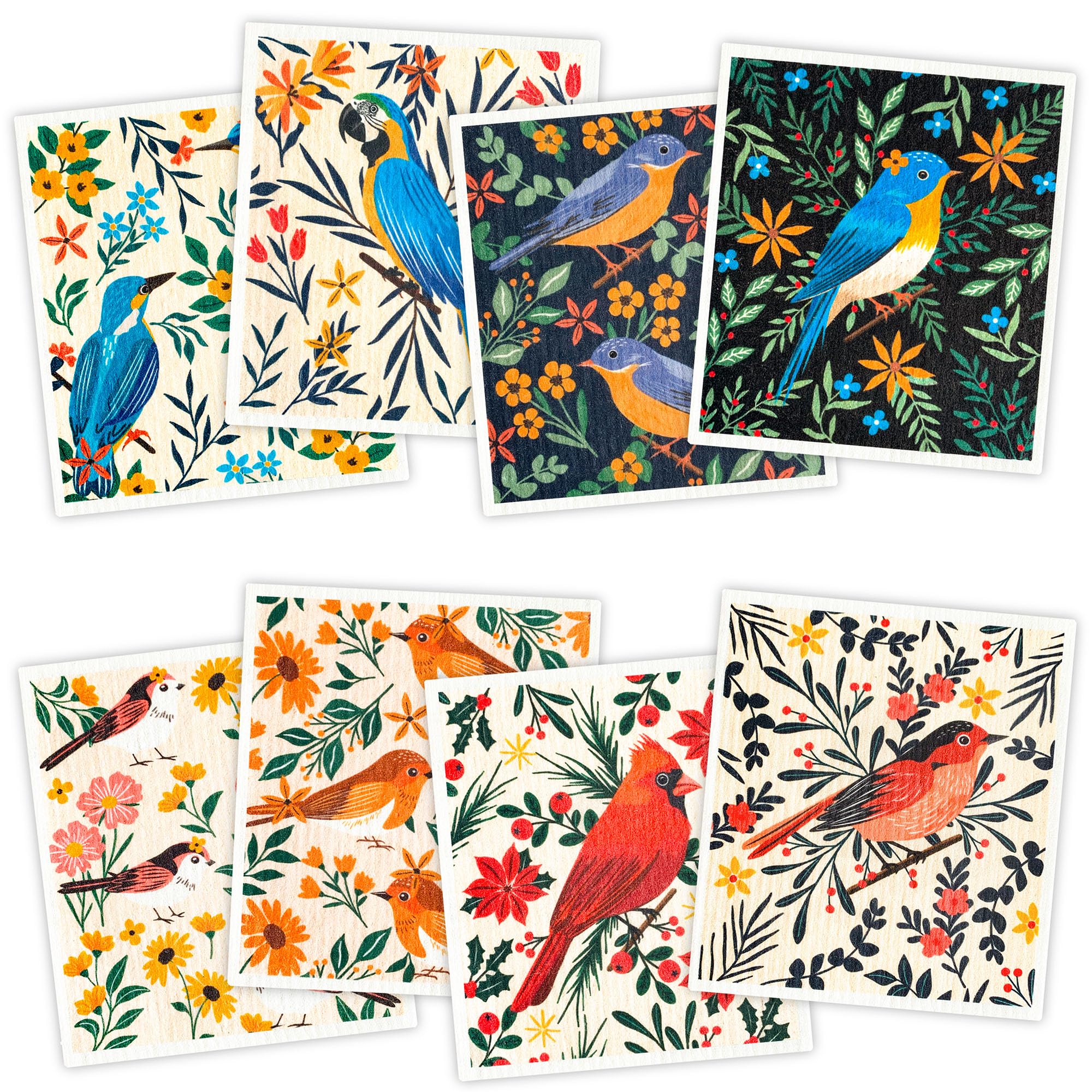 Paños de cocina suecos para cocina, paquete de 8 toallas de papel reutilizables, lavables, súper absorbentes, trapos de limpieza sin olor, biodegradables, de secado rápido, aptos para