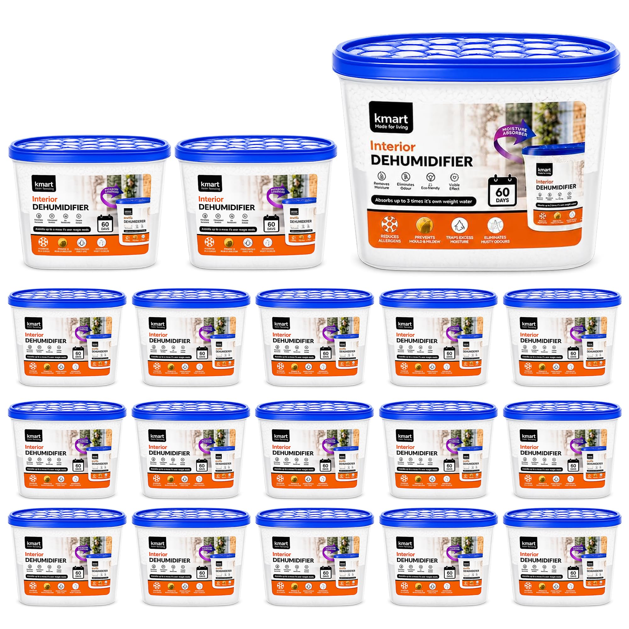 ASPIRE UK 18 x 500ml Interior Dehumidifier Moisture Absorber | Condensation Remover for Home, Kitchen, Bathroom, Wardrobe, Bedroom, Garage & Caravan – Damp & Mould Protection