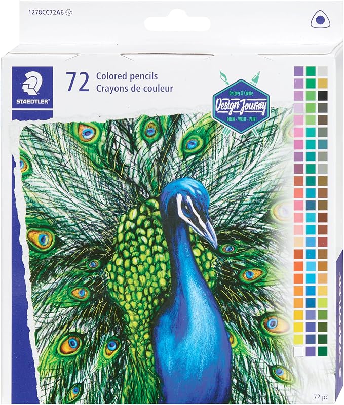 STAEDTLER Triangular Colored Pencils Set, Box of 72: Ergonomic Colored Pencils, Soft Blendable Core Art Pencils for Students, Adults & Artists