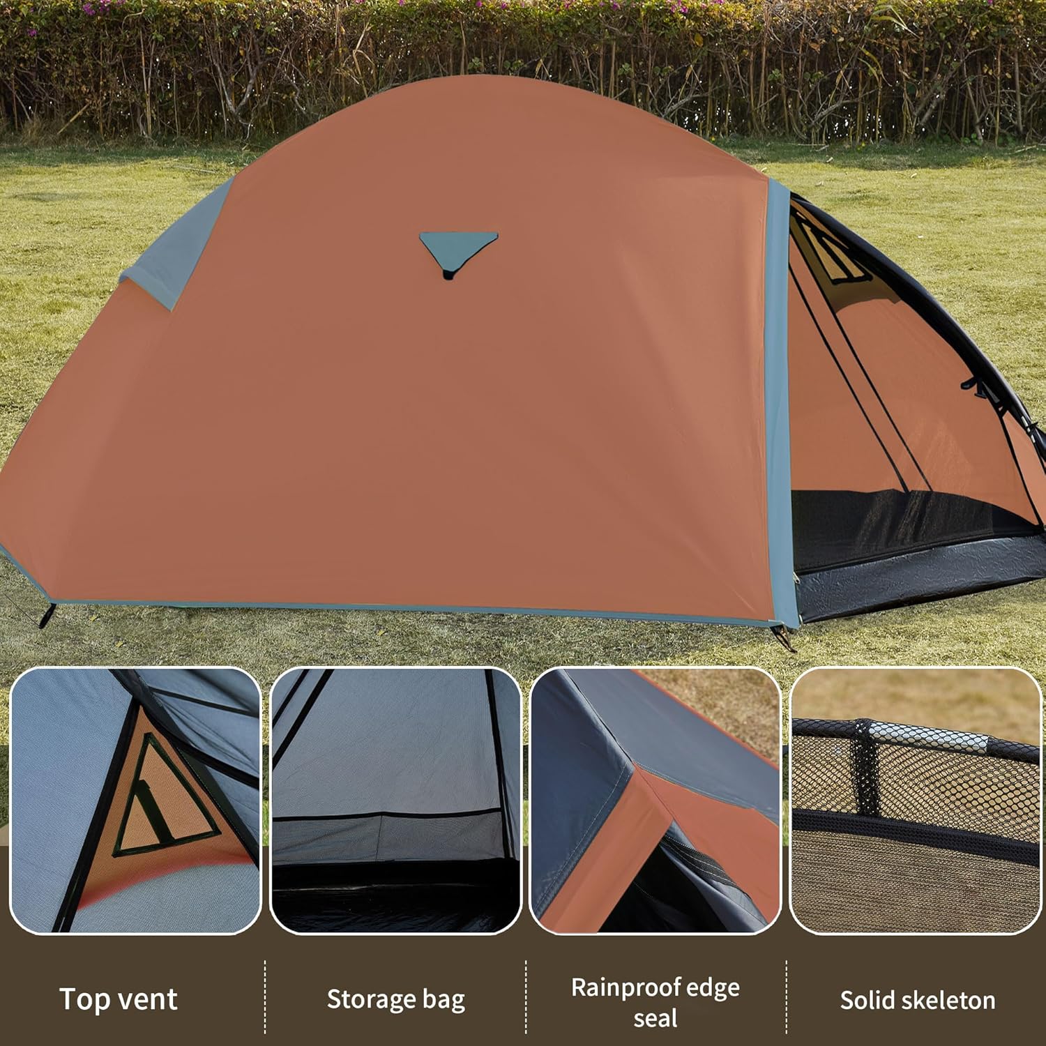 Backpacking Tents for Camping - Easy Set Up Tent, Waterproof, Light Weight Tent for One or Two Person Hiking Travling