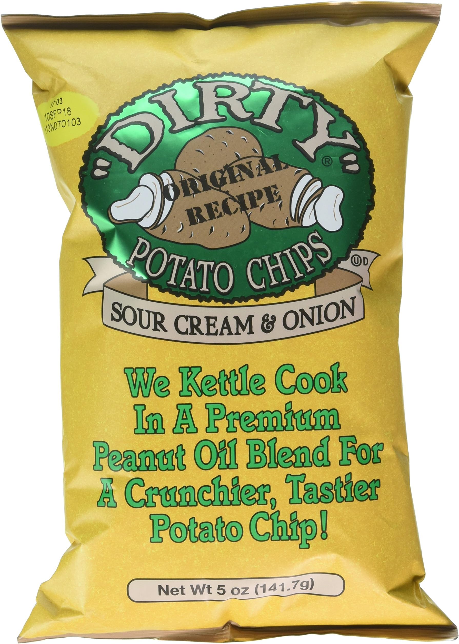 Dirty Potato Chips Sour Cream & Onion - Pack of 12