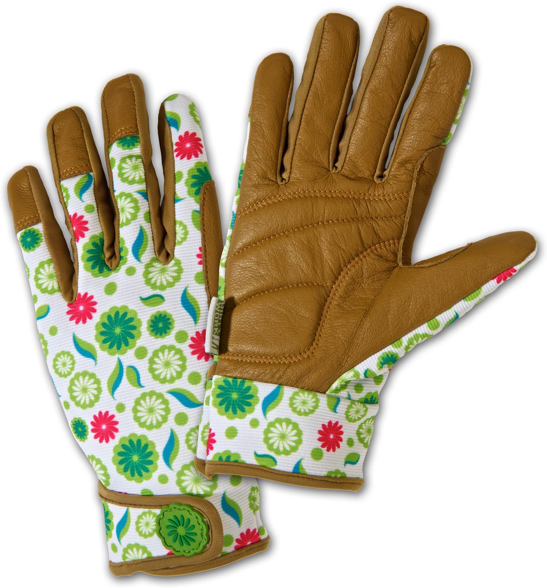 DW86211 Hi-Dex Goatskin Leather Gloves, Women's Small, Floral
