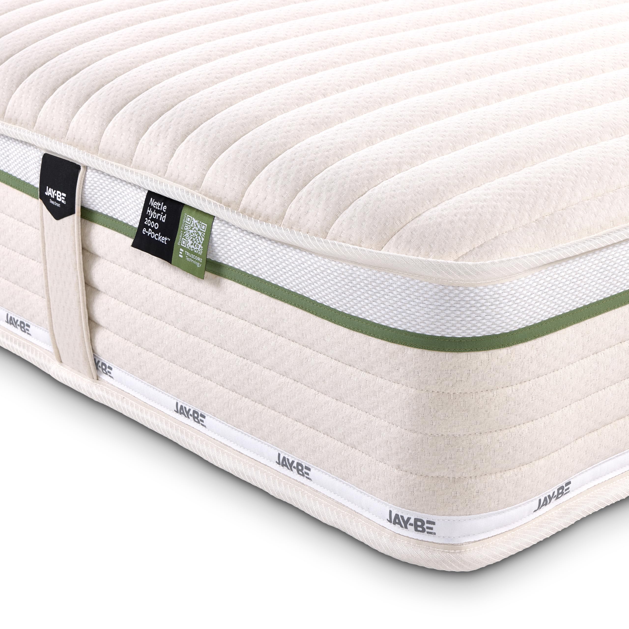 Jay-Be Single Mattress - Natural All Seasons Nettle Hybrid 2000 e-Pocket