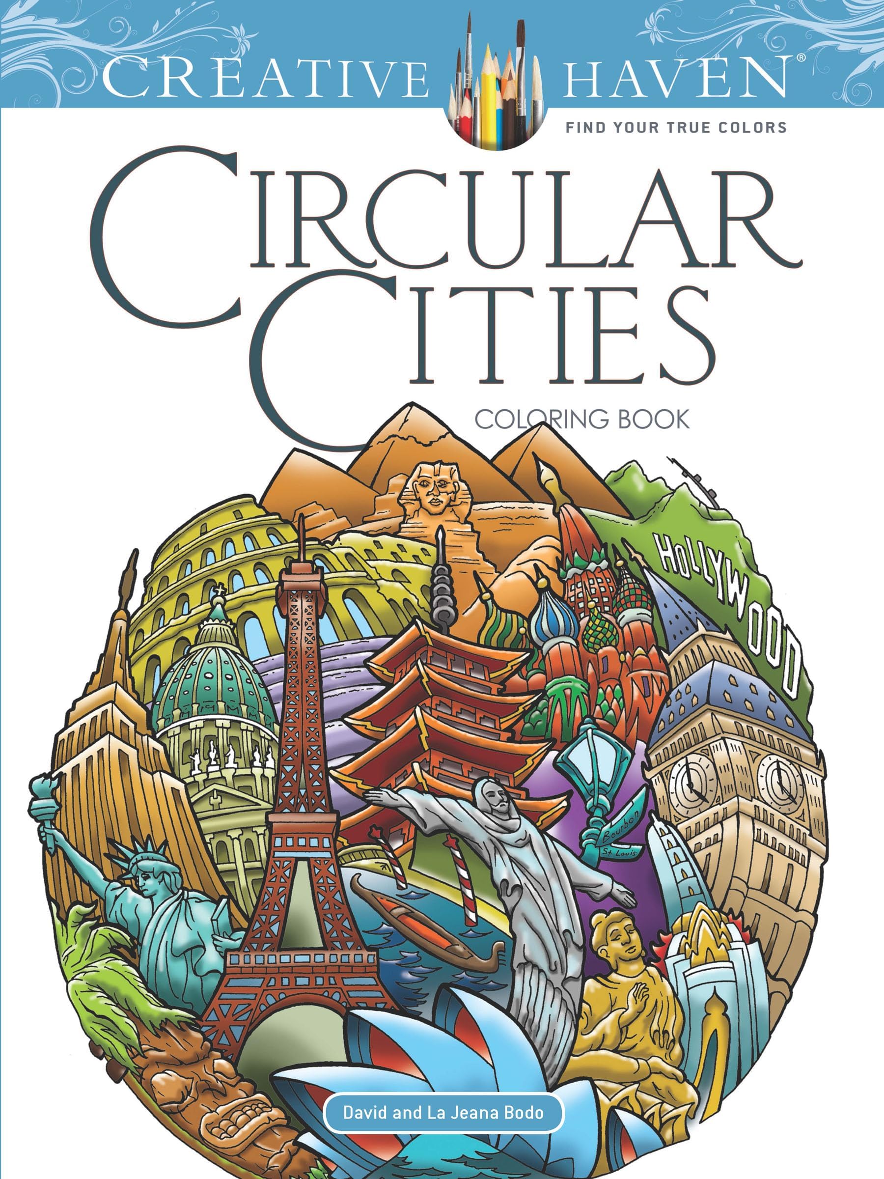 Creative Haven Circular Cities Coloring Book (Adult Coloring Books: World & Travel)