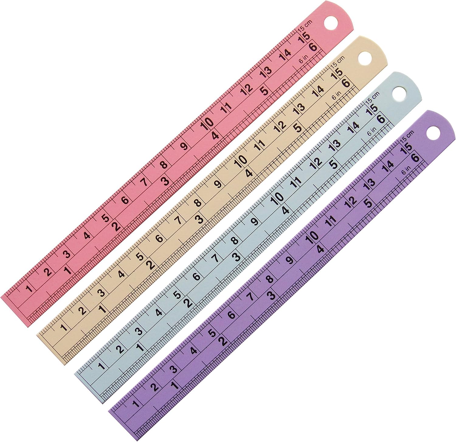 The Aluminum Ruler 4 Pcs. 6 Inches