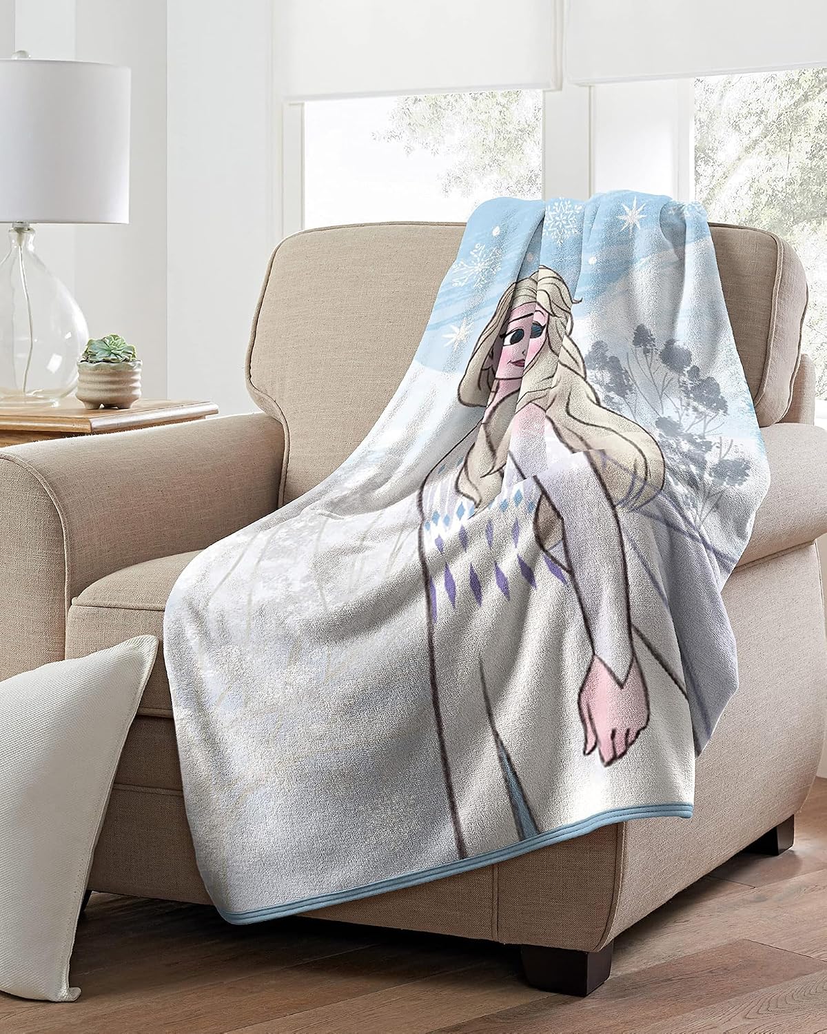 Northwest Frozen Micro Raschel Throw Blanket, 46" x 60", Snowscape image 2