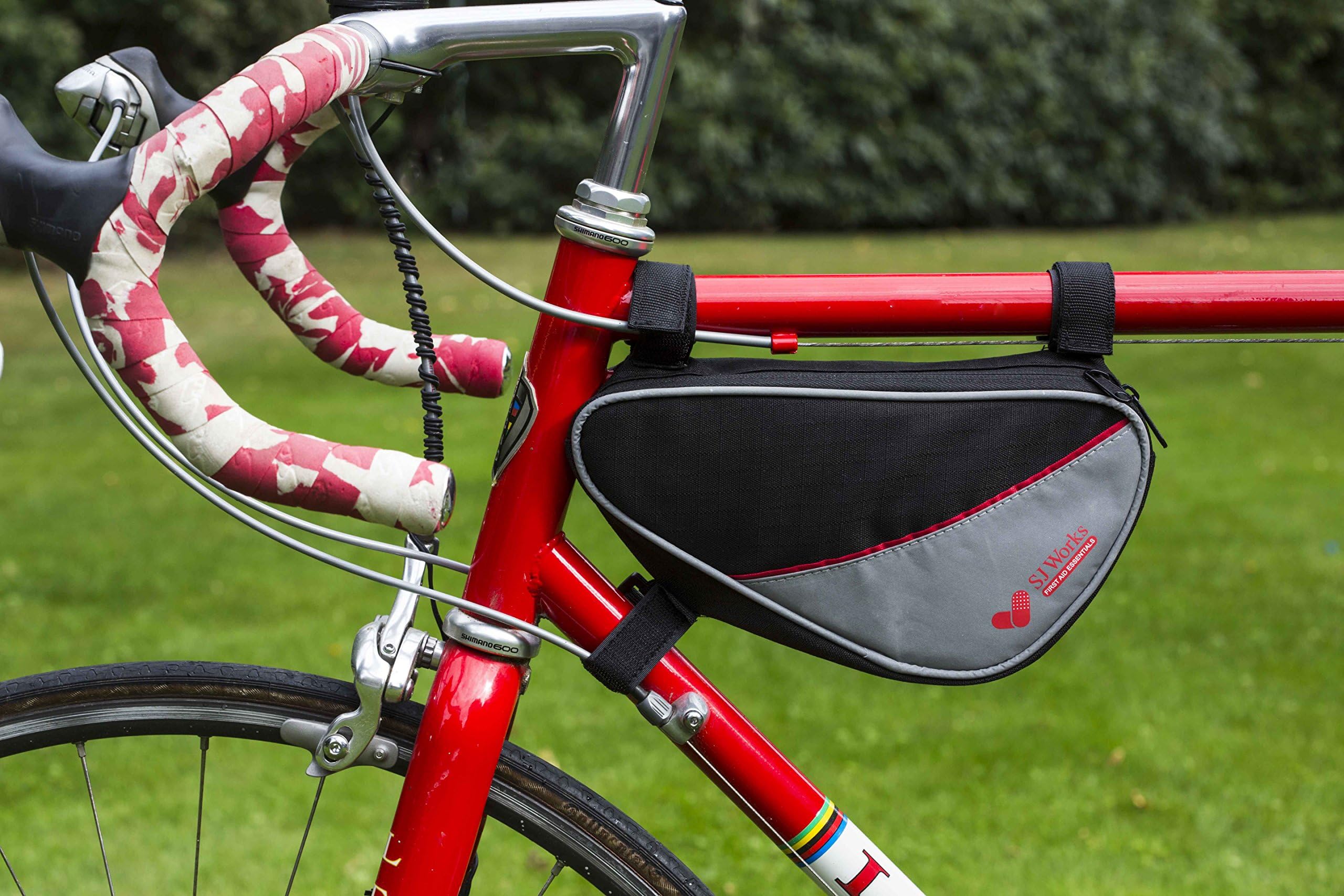 Classic Bicycle First Aid Kit,Light weight add-on to bikes, Road bike & Mountain Cycling first aid kit with a bike light(No battery)
