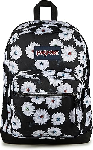 Vista 56 de JanSport Right Pack - Mochila para viajes, trabajo o portátil con parte inferior de piel de gamuza y bolsillo para botella de agua, color rosa Rosa