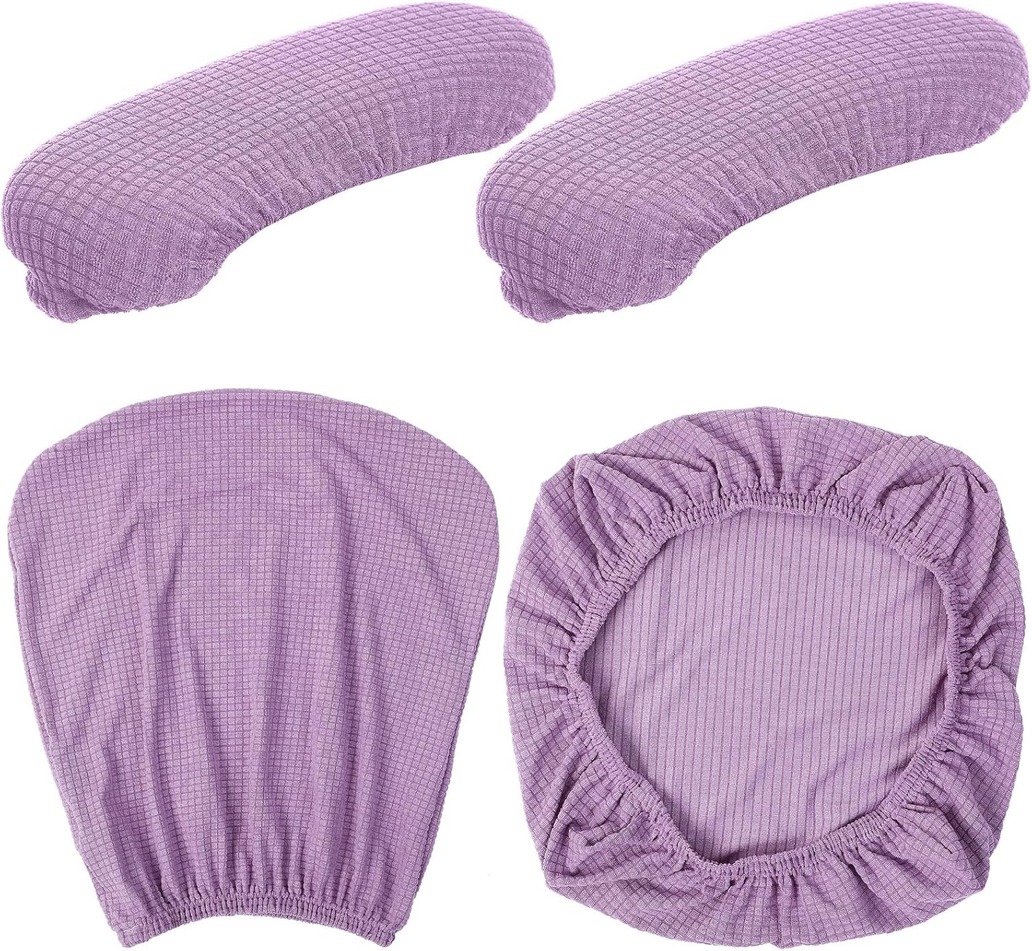 Tallew 4 Pcs Office Chair Covers Stretchable Armrest Seat,XL,Lilac Purple image 2